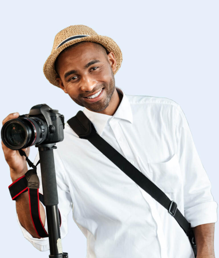 real estate photographer smiling