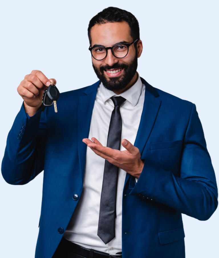 real estate agent offers the keys to a new home