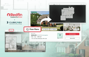 Redfin x CubiCasa floor plans integration on real estate listings